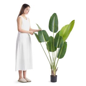 VEVOR Artificial Birds Of Paradise Tree, 5 FT Tall Faux Plant, Low-Maintenance Plant