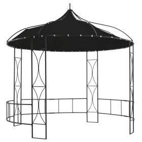 Gazebo 118.1"x114.2" Anthracite Round - Grey