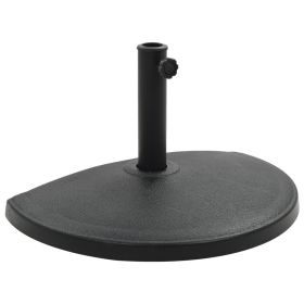 Parasol Base Half Round Polyresin 33.1 lb Black - Black