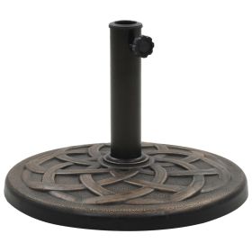 Parasol Base Round Polyresin 24.3 lb Bronze - Grey